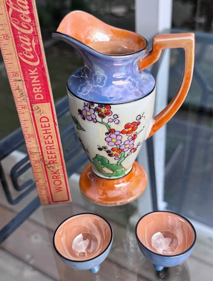 Vintage 1920s Art Deco Lusterware Set - Japanese & German As is Display Piece - photo 3