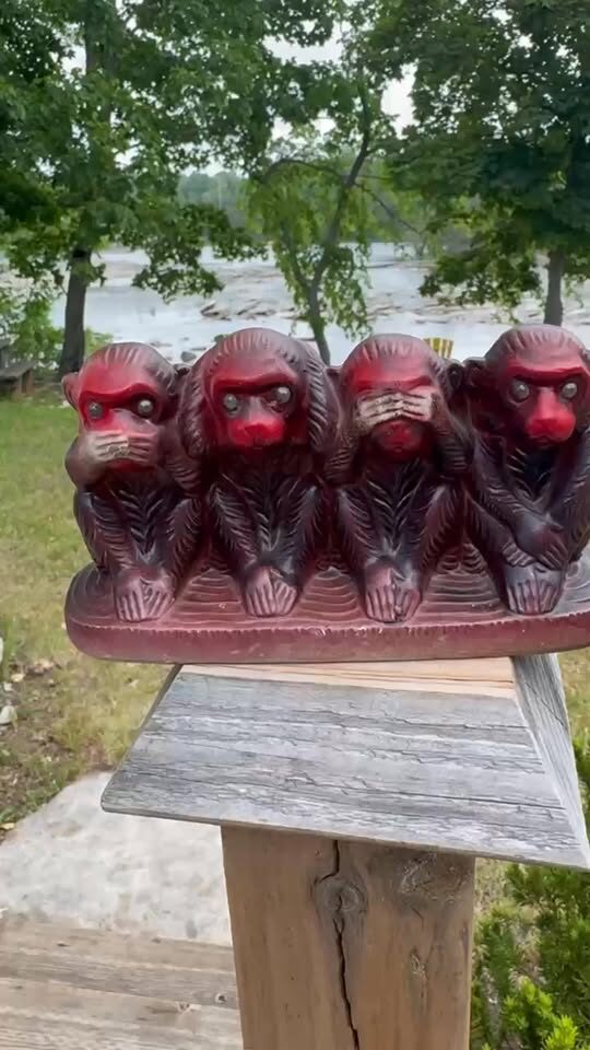 Vintage monkey bank glass eyes