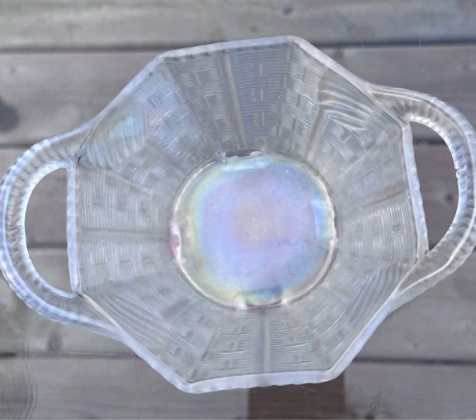 Rare Antique Northwood White Carnival Glass "Bushel Baskets" - Early 1910s - photo 3