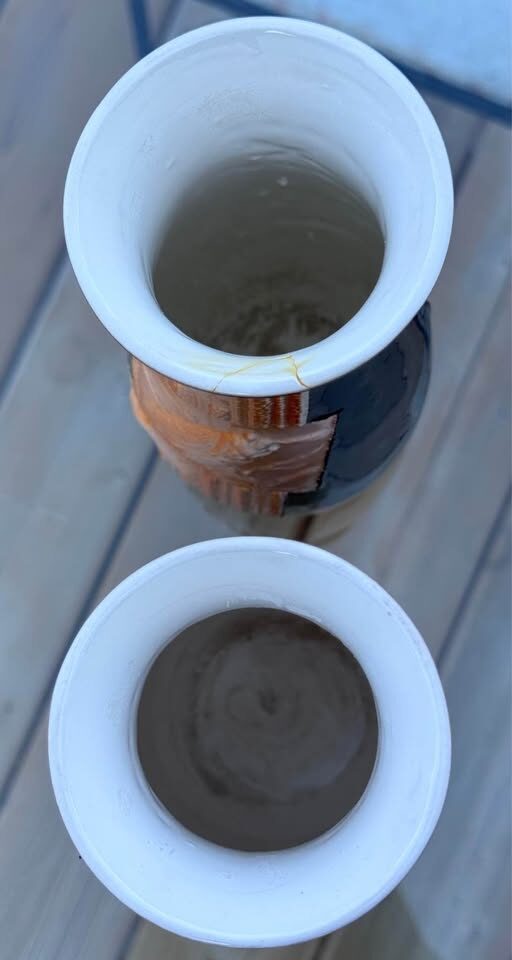 Rare & Unique Vintage Japanese Insect Relief Vases - Pair (8.5") - photo 8
