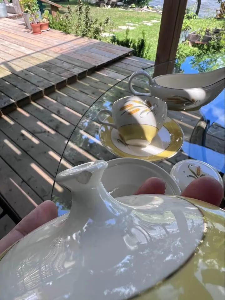 Vintage 1950s Goldcrest "Autumn Gold" Wheat Coffee/Tea Serving Set - 6 Pcs - photo 5