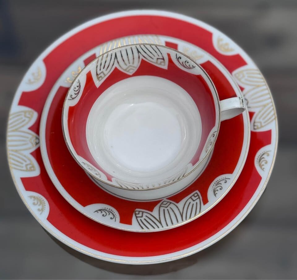 Vintage German Porcelain Tea Trios / Sammeltassen -Flawless Condition - photo 7