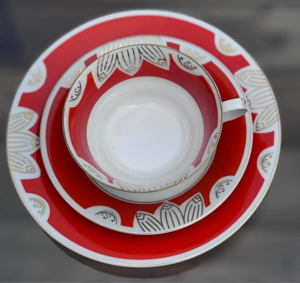 Vintage German Porcelain Tea Trios / Sammeltassen -Flawless Condition - photo 7