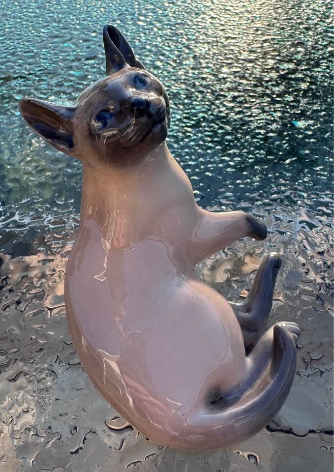 Vintage 1969-1973 Royal Copenhagen Porcelain Siamese Cat Figurine - #2862 - photo 9