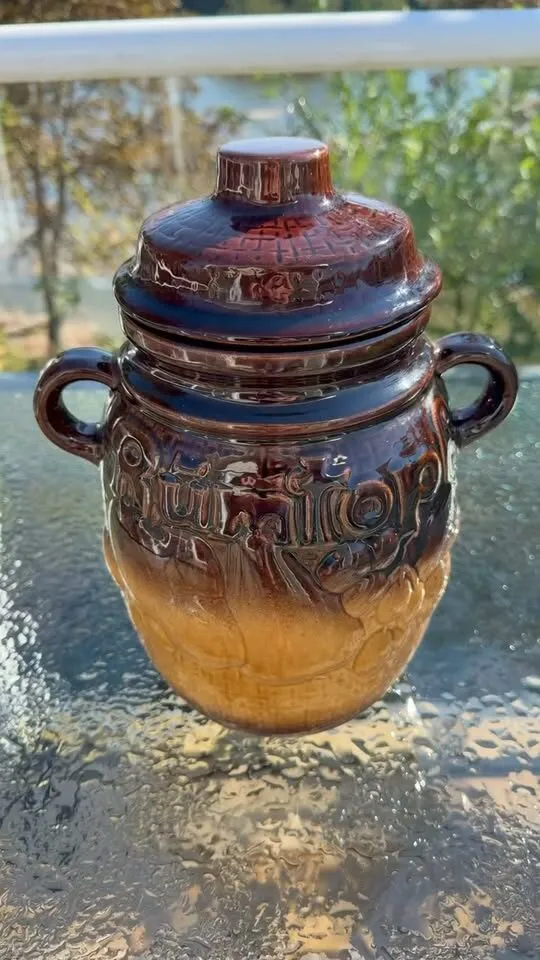 Vintage West Germany Scheurich Keramik Rumtopf Jar with Lid (Model 820-28) - photo 1