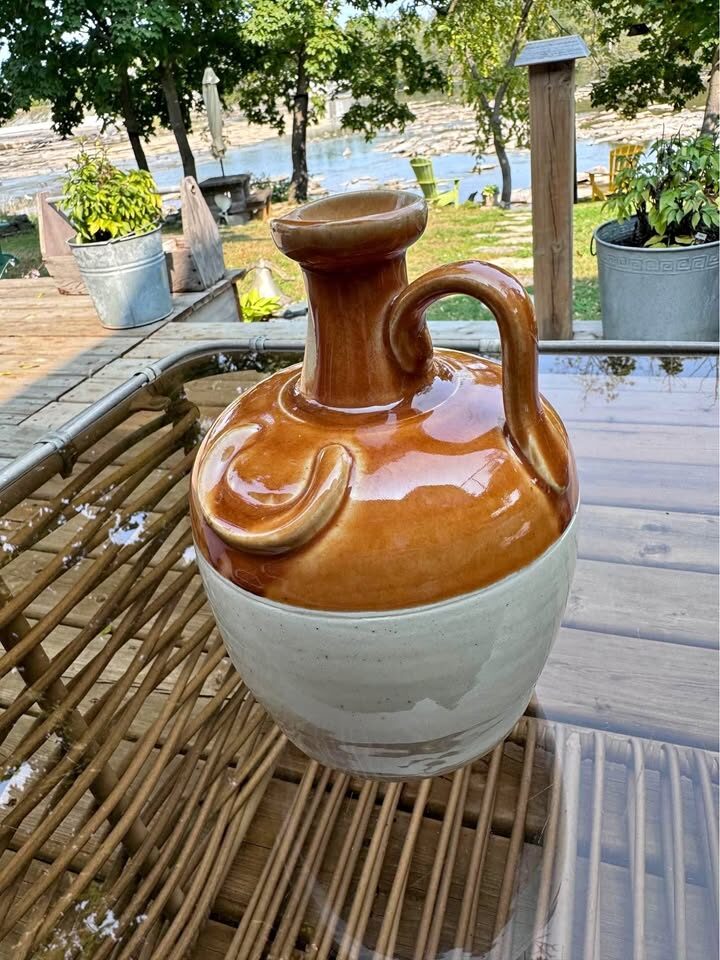 Vintage Donald Fisher "Ye Monks" Scotch Whisky Stoneware Jug Decanter