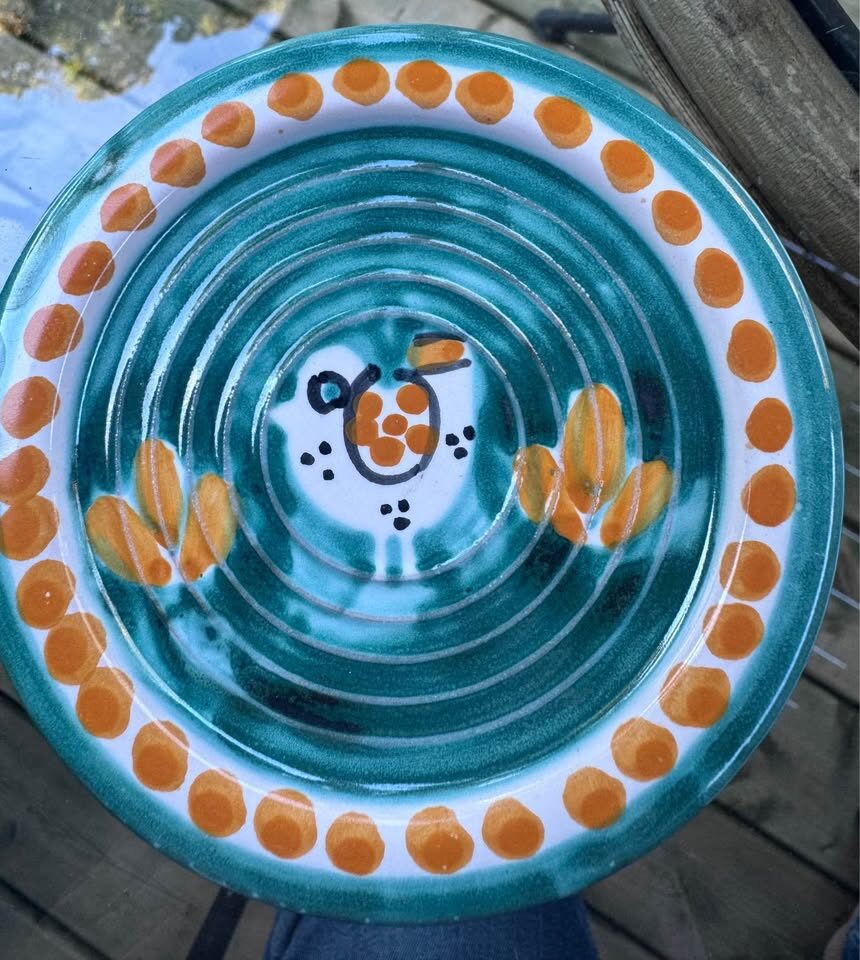 Vintage Nuova Vietri Italy 9-Pc Breakfast Set for Two - Campagna Chicken - photo 7