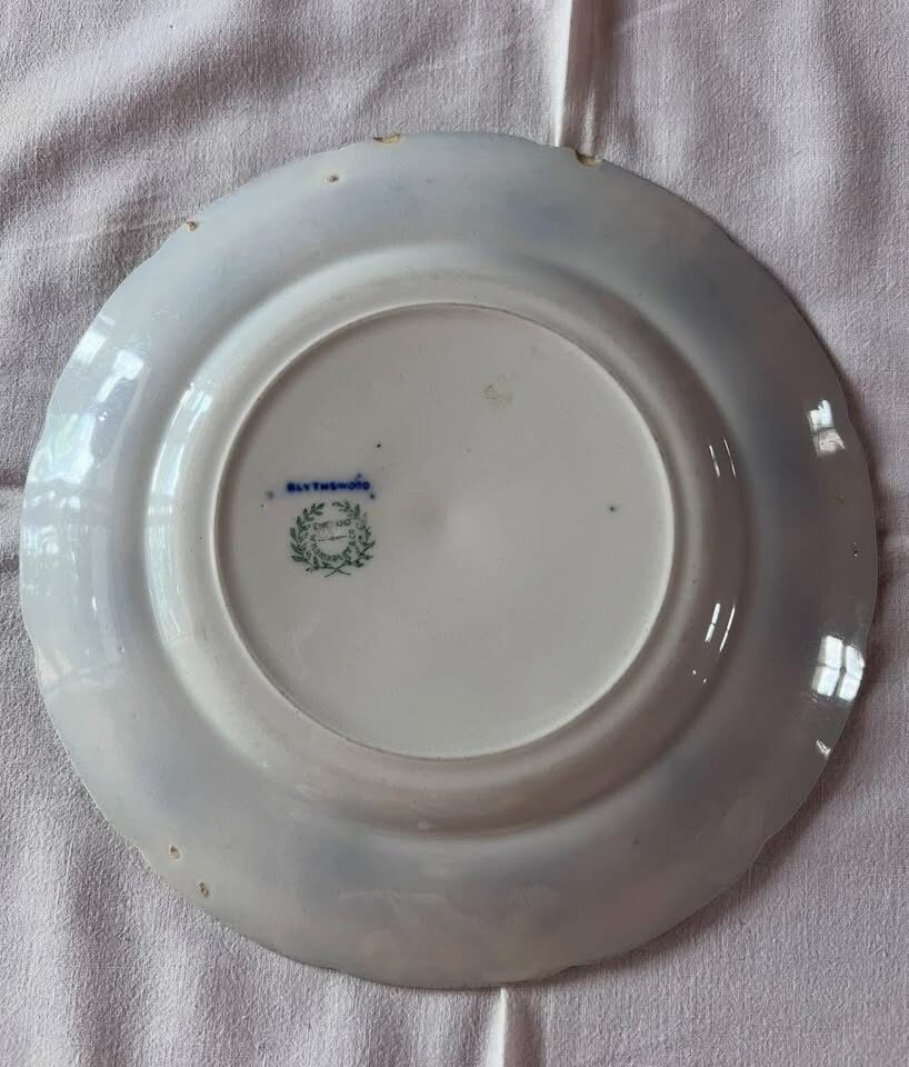 Antique W.H. Grindley Blythswood Flow Blue Plate, Circa 1891-1914 - photo 2