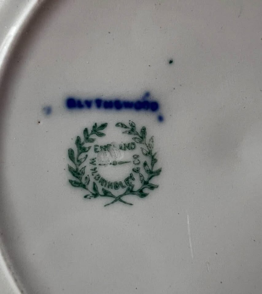 Antique W.H. Grindley Blythswood Flow Blue Plate, Circa 1891-1914 - photo 3