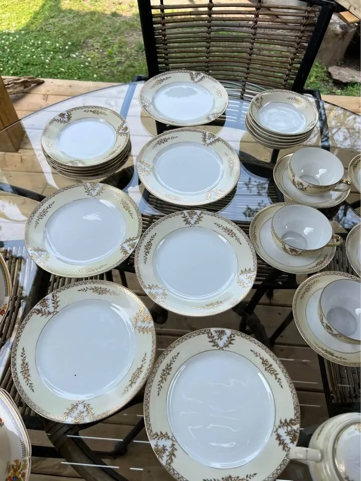 Antique 1920s Noritake Japan Tea & Dessert Set (30 Pcs) - Gold "M" Mark - photo 10