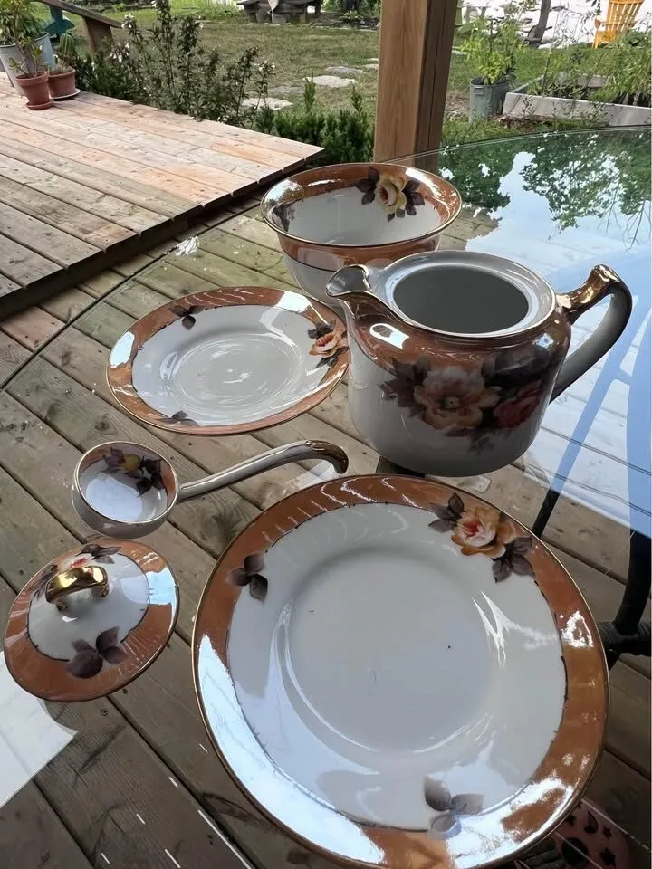 Noritake Lusterware Teapot and bowl - photo 2