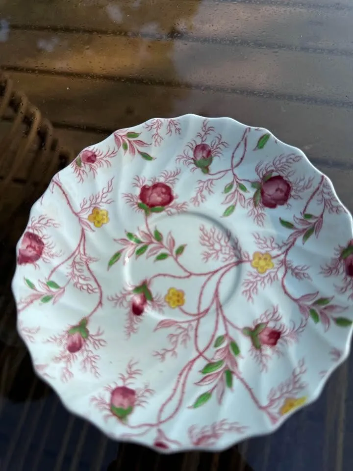 Vintage Copeland Spode "Rosebud Chintz" Demitasse Cup & Saucer Set - photo 5