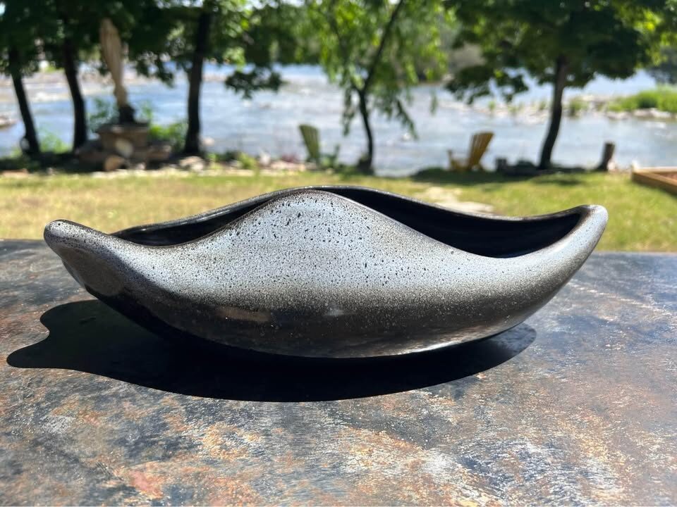 Vintage Mid-Century Beauceware Canada Pottery Atomic Canoe Bowl #543 - photo 3