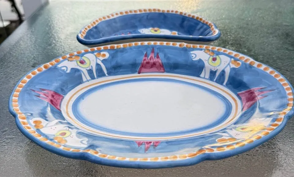 VIETRI Campagna Cavallo Ceramic Serving Set - Rare Italian Horse Motif ( ) - photo 4