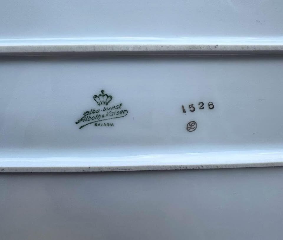 Vintage Alka Kunst Alboth & Kaiser Bavaria Floral Porcelain Tray with Gold Handles” - photo 4