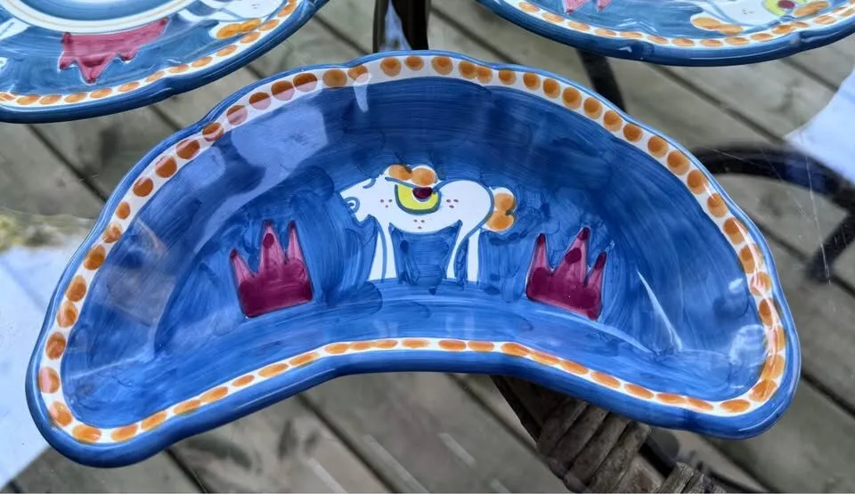 Authentic Italian Vietri "Campagna Cavallo Horse” 7-Piece Ceramic Lunch Set - photo 4