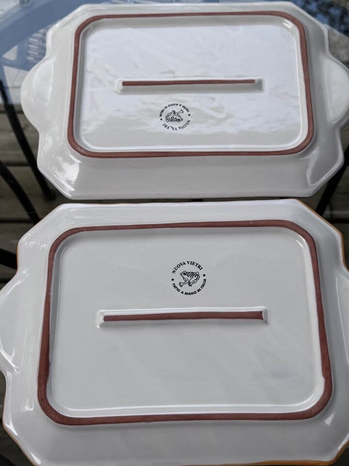 Vintage Nuova Vietri Italian Ceramic Platters - Chicken & Frog - photo 3
