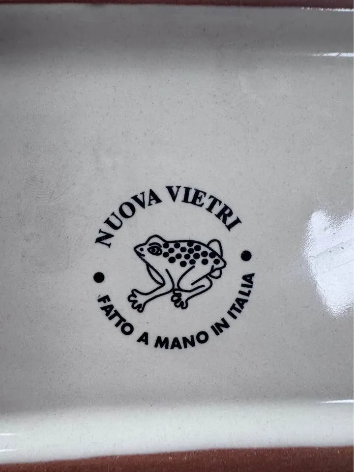 Vintage Nuova Vietri Italian Ceramic Platters - Chicken & Frog - photo 7