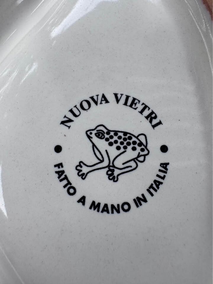 Large 14" Vintage Nuova Vietri Italian Ceramic Divided Serving Platter / Antipasto Tray -! - photo 5