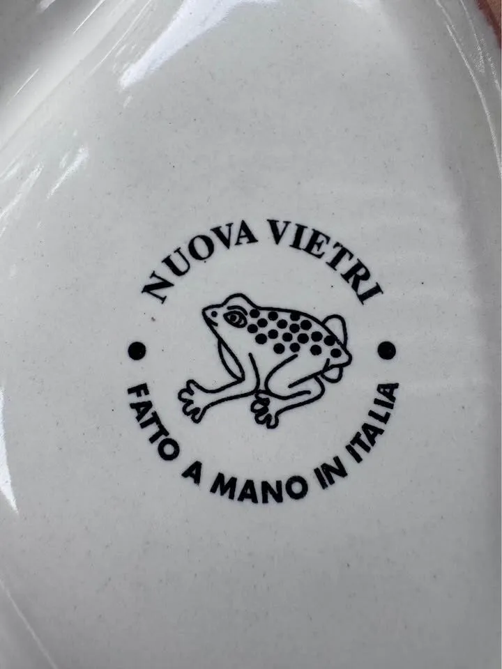 Large 14" Vintage Nuova Vietri Italian Ceramic Divided Serving Platter / Antipasto Tray -! - photo 5