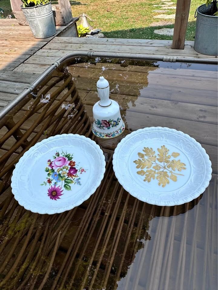 Vintage Trinket Dishes & Bell