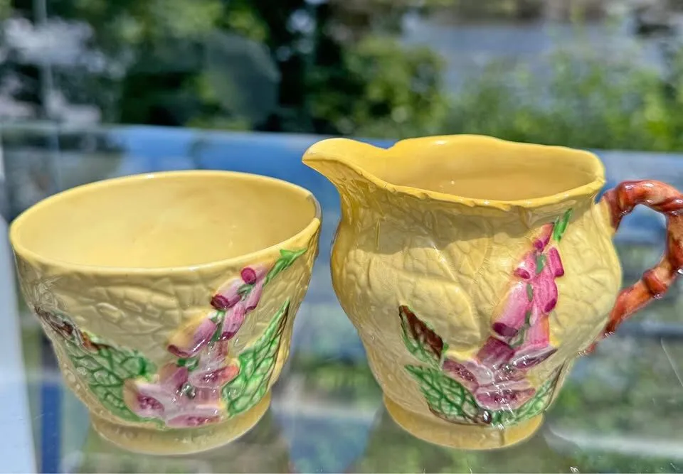 Vintage Carlton Ware "Foxglove" Cream & Sugar Set - photo 1