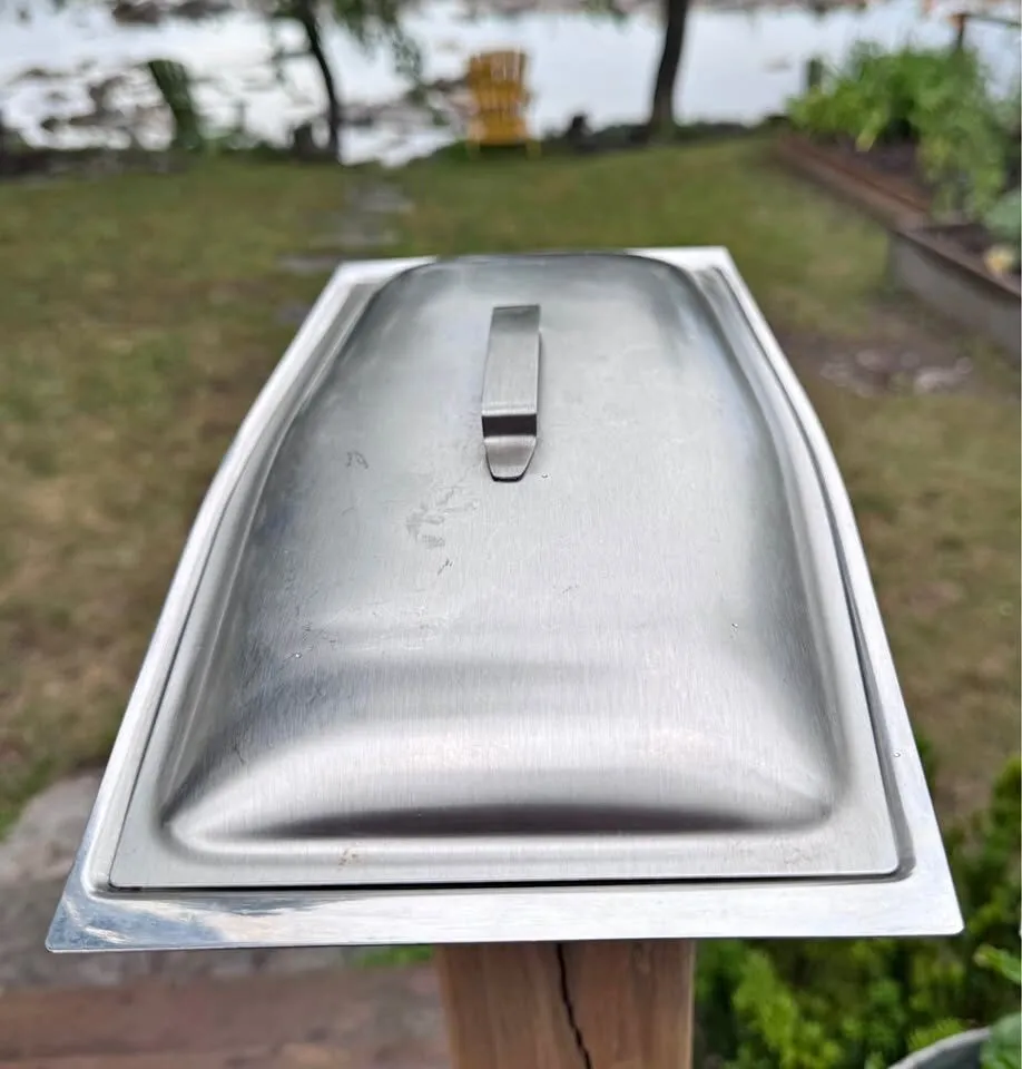 Vintage Chichester Stainless Steel Divided Serving Dish with Lid - MCM - photo 1