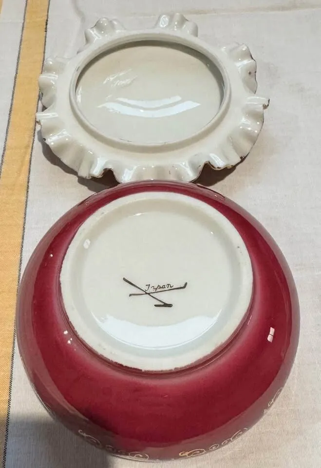 Vintage porcelain trinket box made in Japan - photo 5