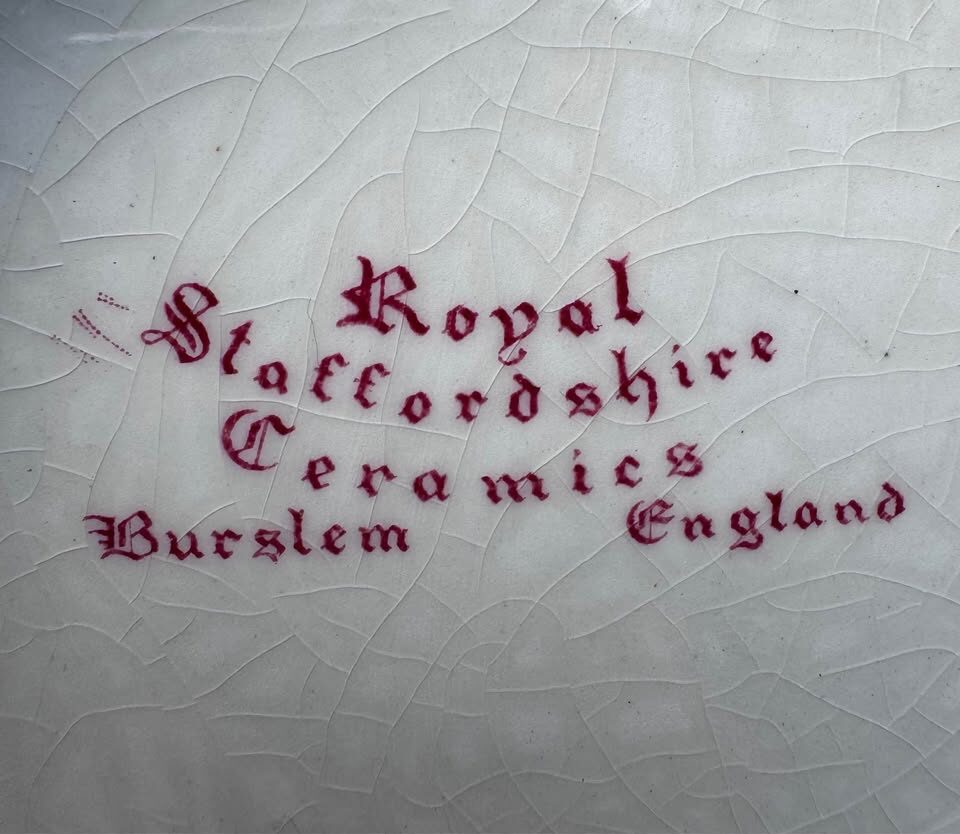 Antique Wedding Anniversary Pedestal Bowl Royal Staffordshire - photo 5