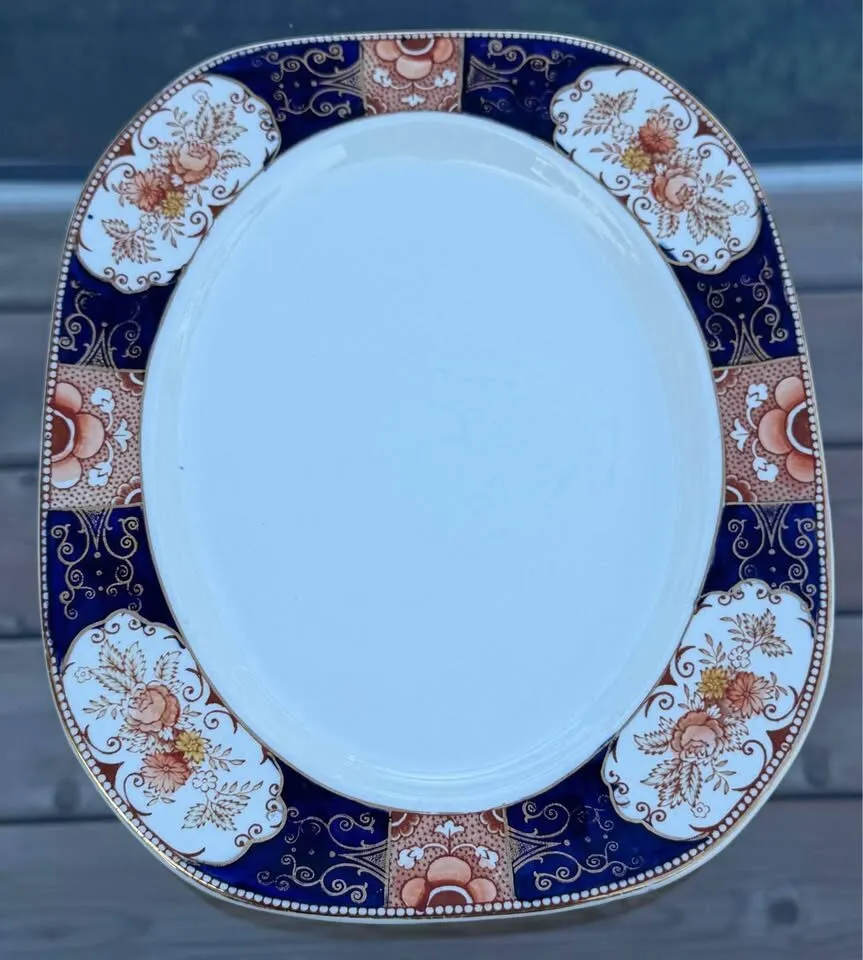 Vintage 1930s Wood & Sons "Napoli" Imari -10 Piece Dinnerware Set with Platter - photo 10