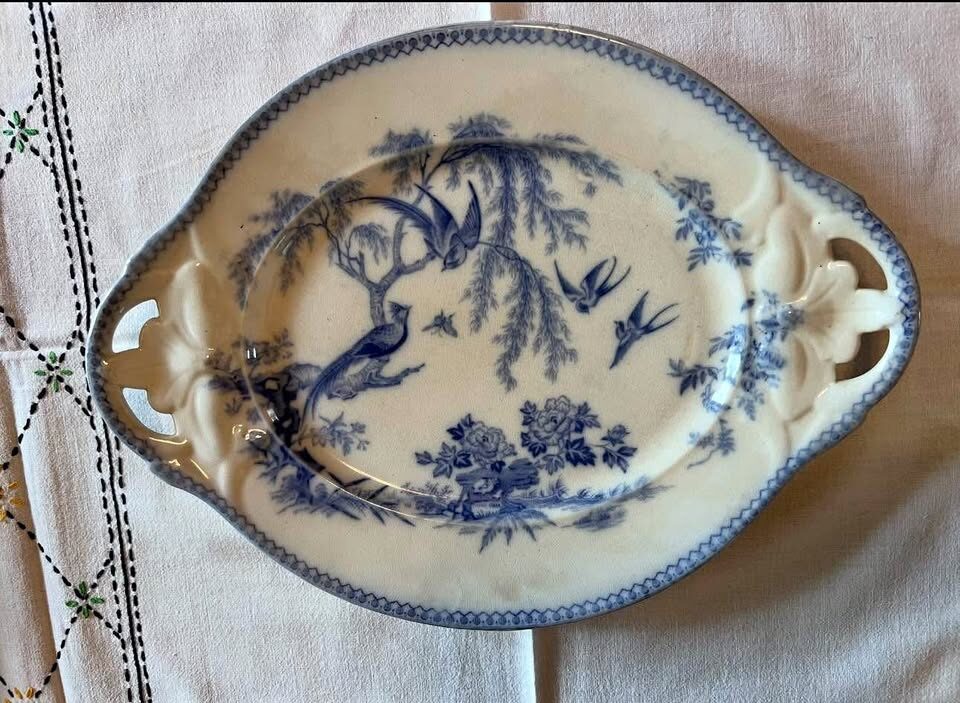 Rare Antique Thomas Elsmore ‘Parisian Granite’ Handled Platter (c.1872-1887) England