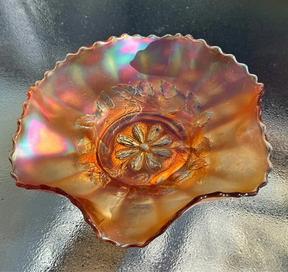 Vintage Marigold Carnival Glass Bowl - photo 2