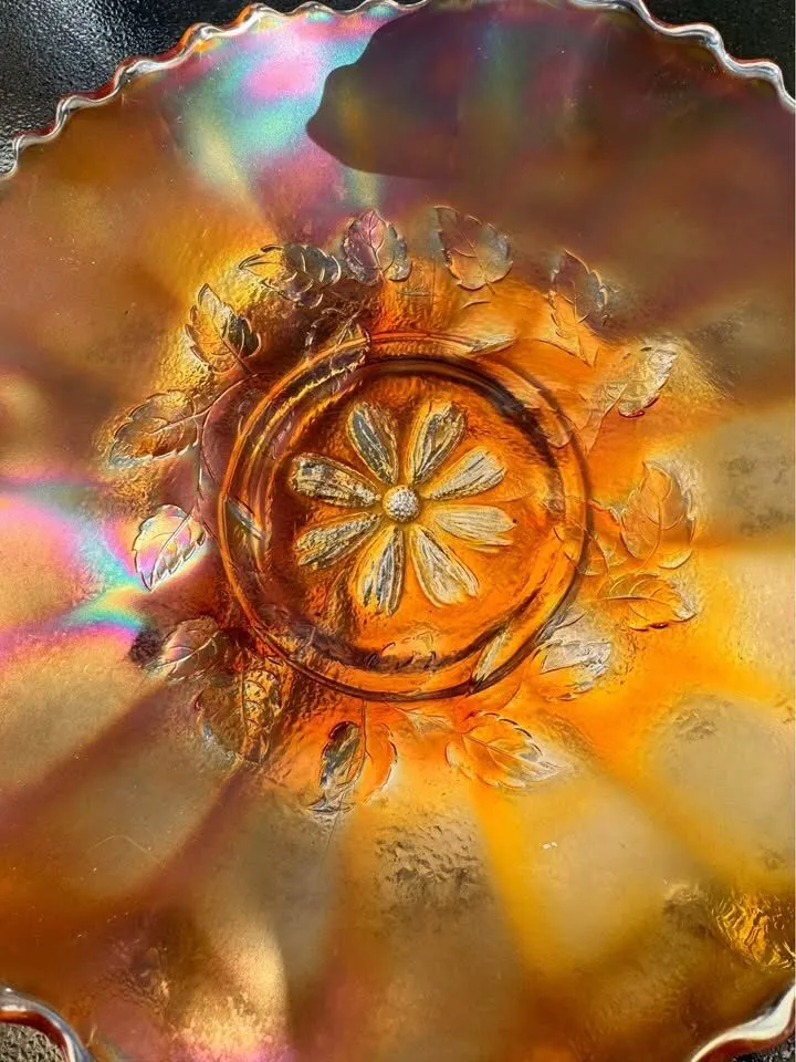 Vintage Marigold Carnival Glass Bowl - photo 4