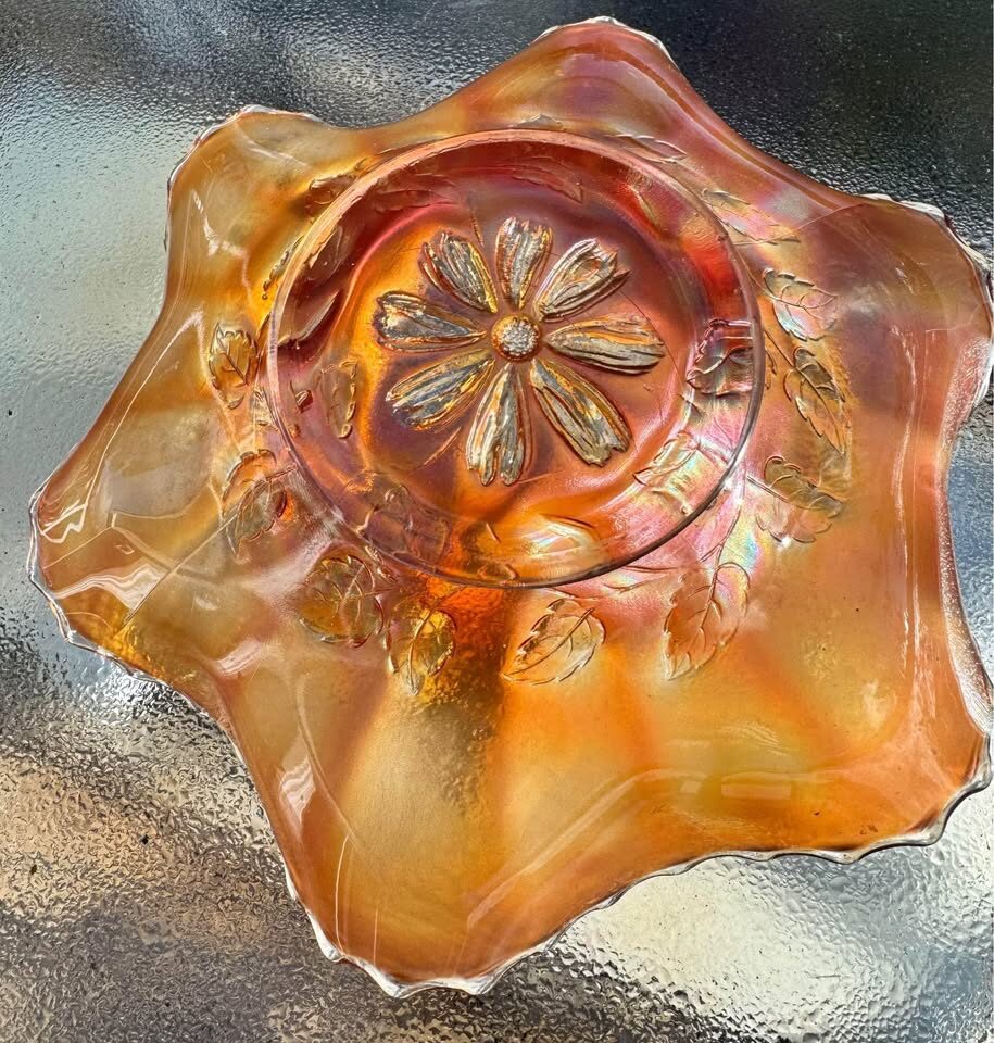 Vintage Marigold Carnival Glass Bowl - photo 5