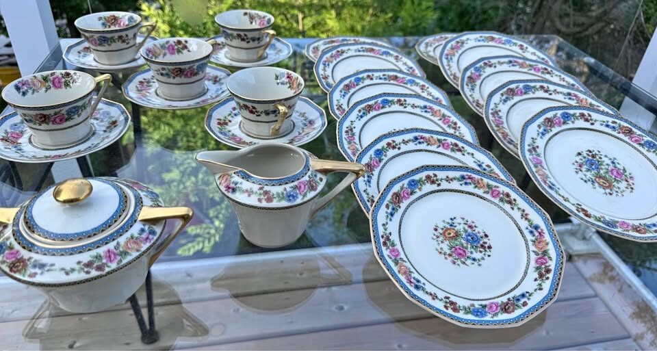 Antique Haviland Limoges 'Champlain' 24-Pc Tea Service for 4 + Extras" - photo 2