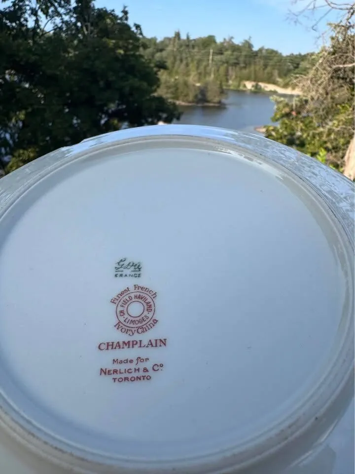 Antique Haviland Limoges 'Champlain' 24-Pc Tea Service for 4 + Extras" - photo 3