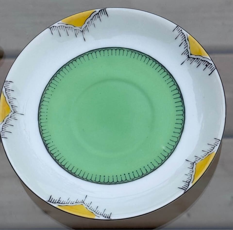Vintage 1930s Chikaramachi Art Deco Lustreware Teacup & Saucer Set - photo 7